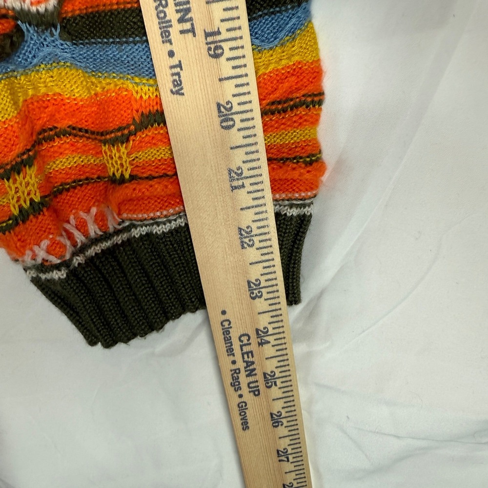 Vintage 90s Coogi Australia Mens XXL 3D Knit Sweater Multi-Color Vertical Stripe - Picture 8 of 8